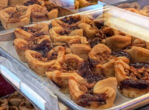 The general store just outside the Valens gates has amazing butter tarts. 